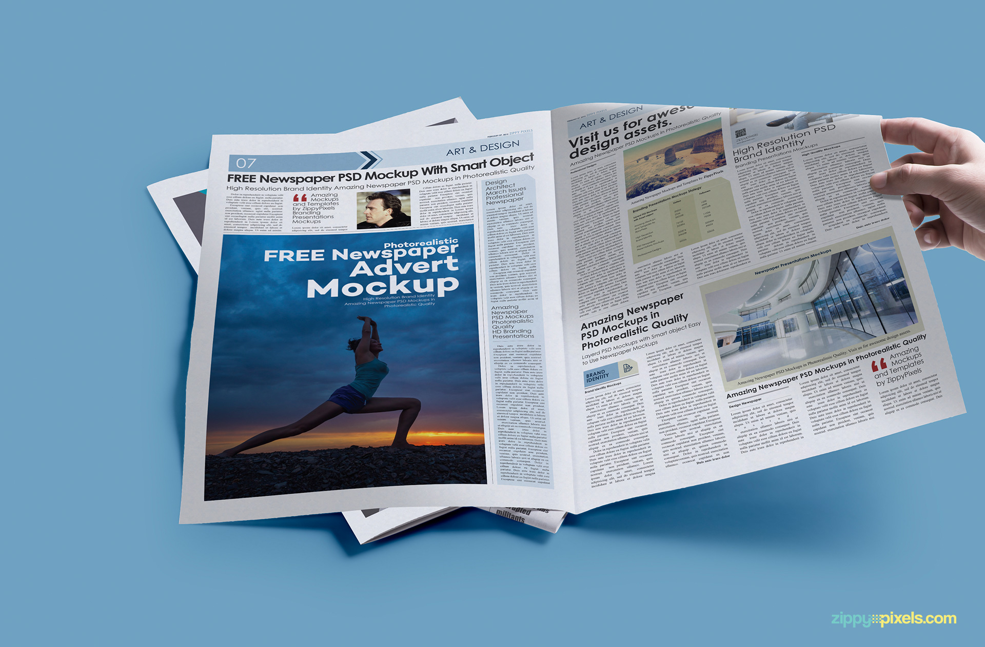 Download Free Print Ad Mockup Psd Zippypixels