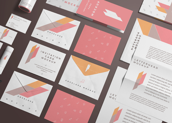 Free Branding Stationery Mockup Scene | ZippyPixels