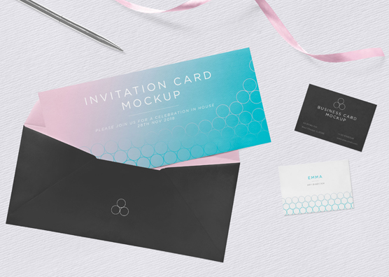 Free Invitation Mockup PSD