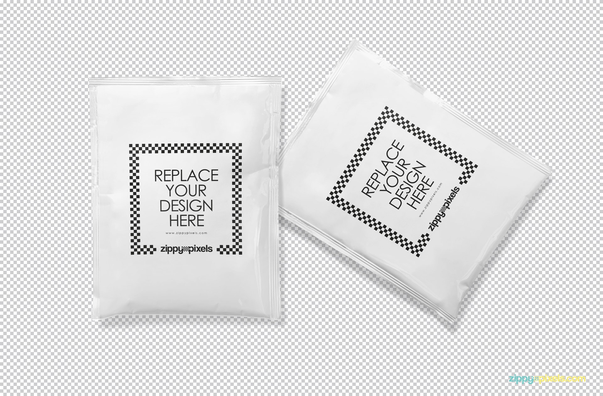 Free Foil Sachet Mockup Zippypixels