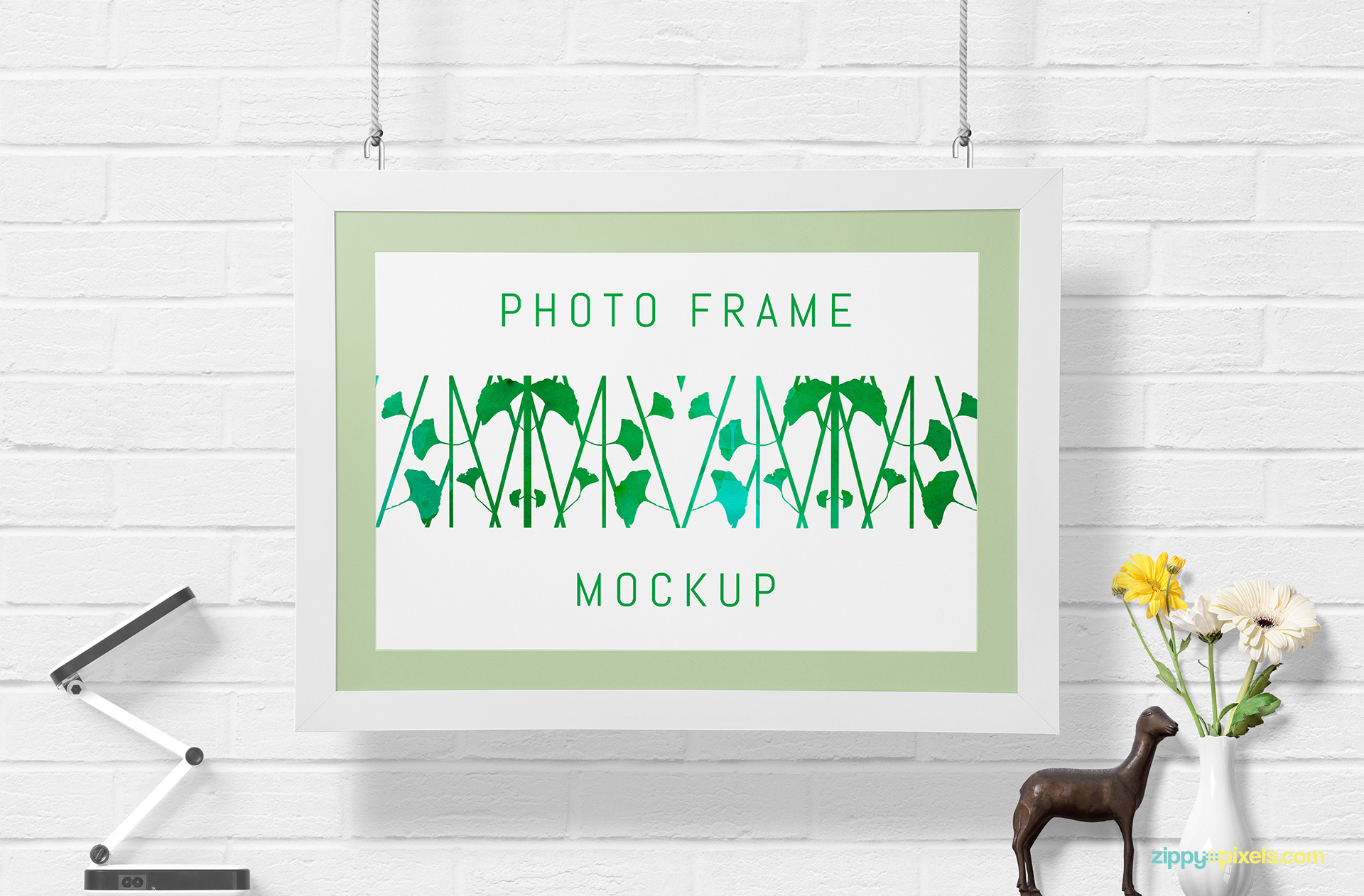 Download Free Gorgeous Wall Frame Mockup | ZippyPixels