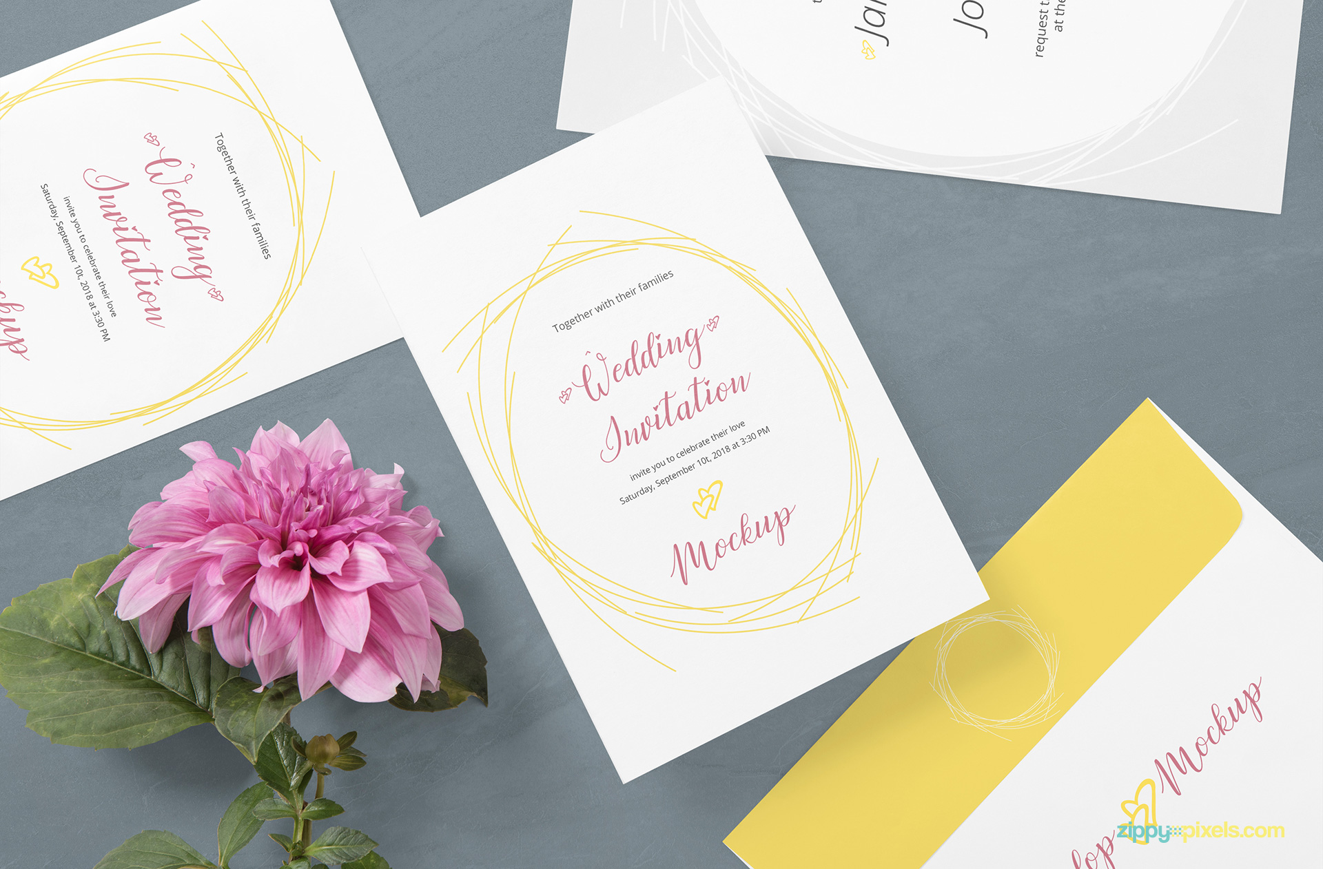 Download Free Wedding Card Mockup PSD | ZippyPixels PSD Mockup Templates