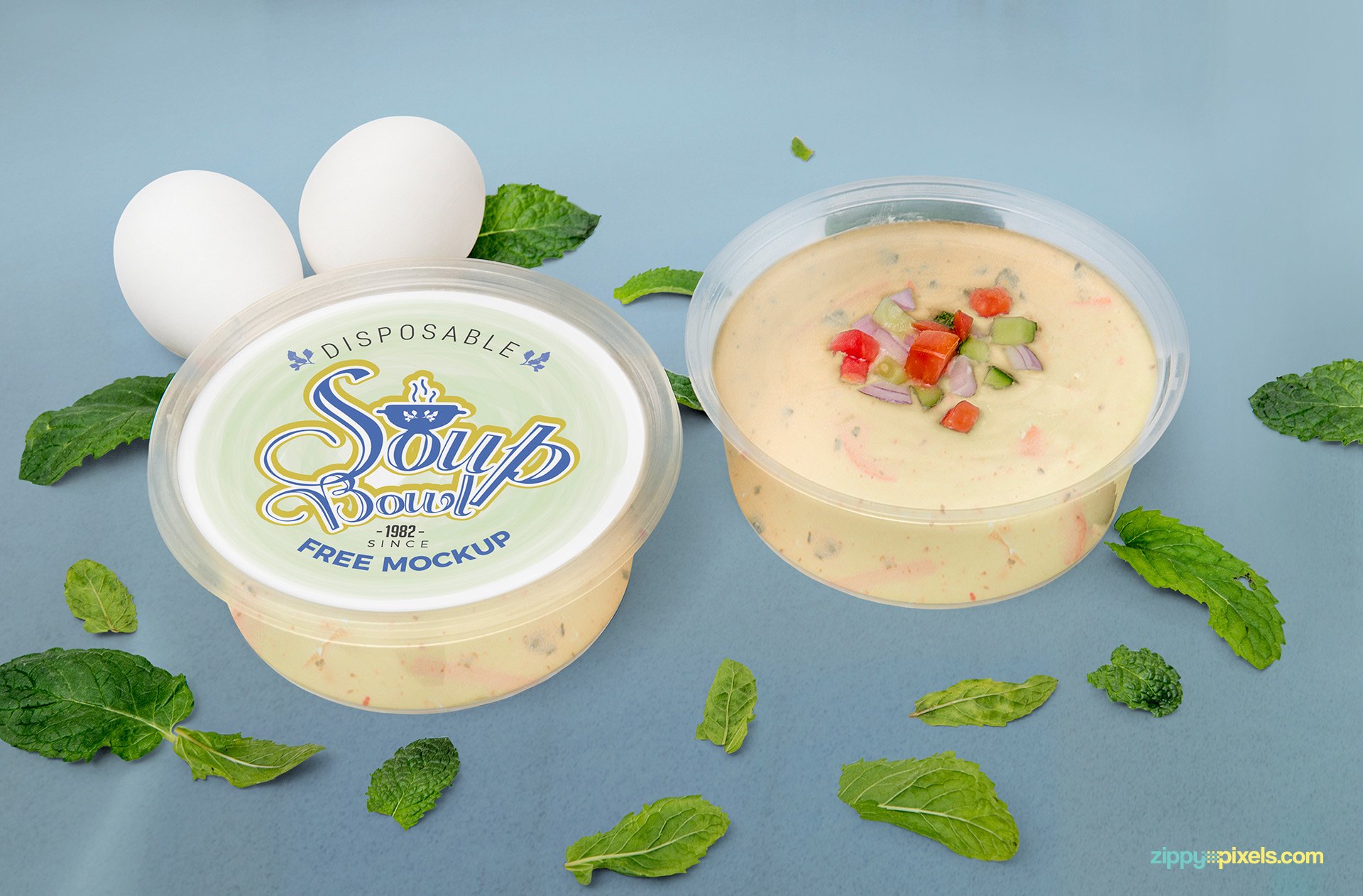 Download Free Disposable Soup Bowl Mockup Zippypixels