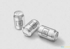 free aluminum can mockup