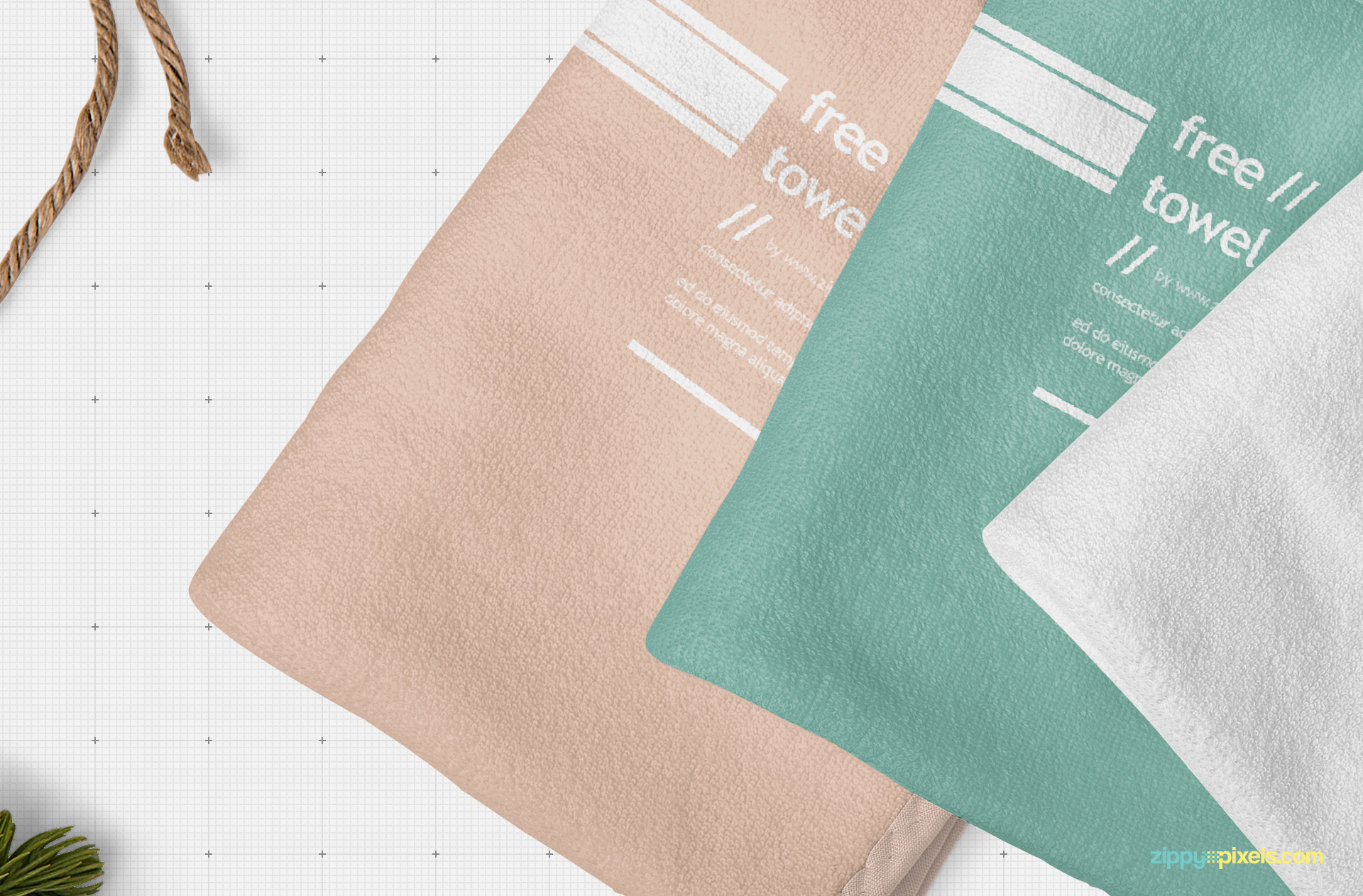 Free Beautiful Hand Towel Mockup