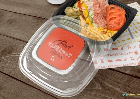 Free Food Box Branding Mockup