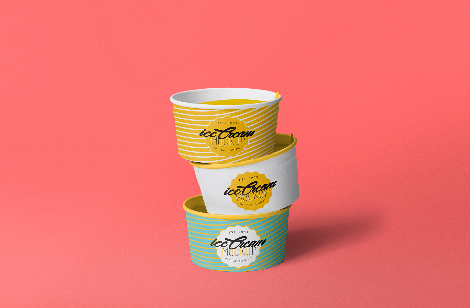 Download Free Yummy Ice Cream Cup Mockup Zippypixels