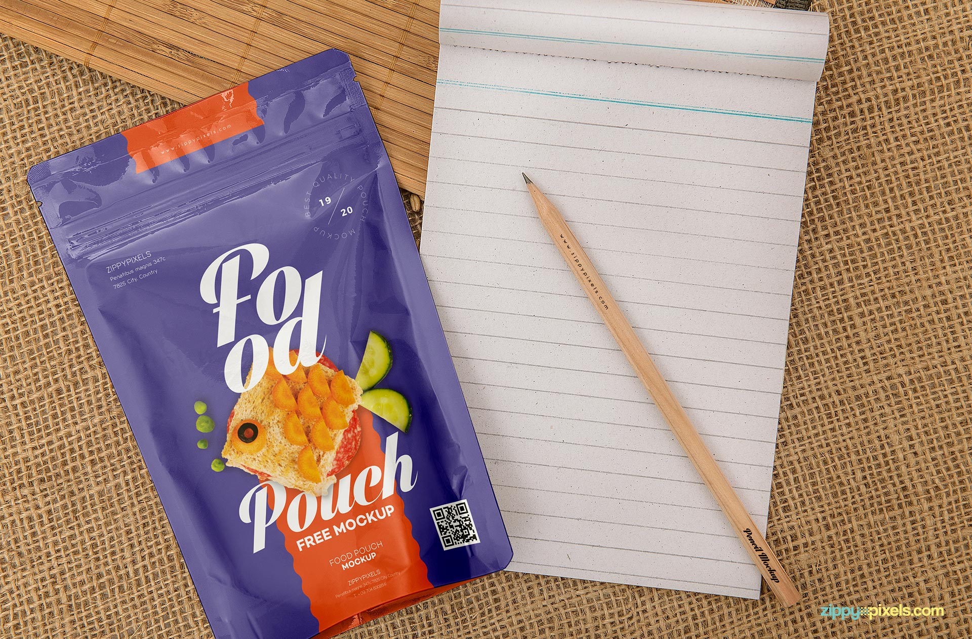 Free pouch mockup.