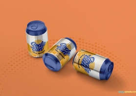 free beer can mockup