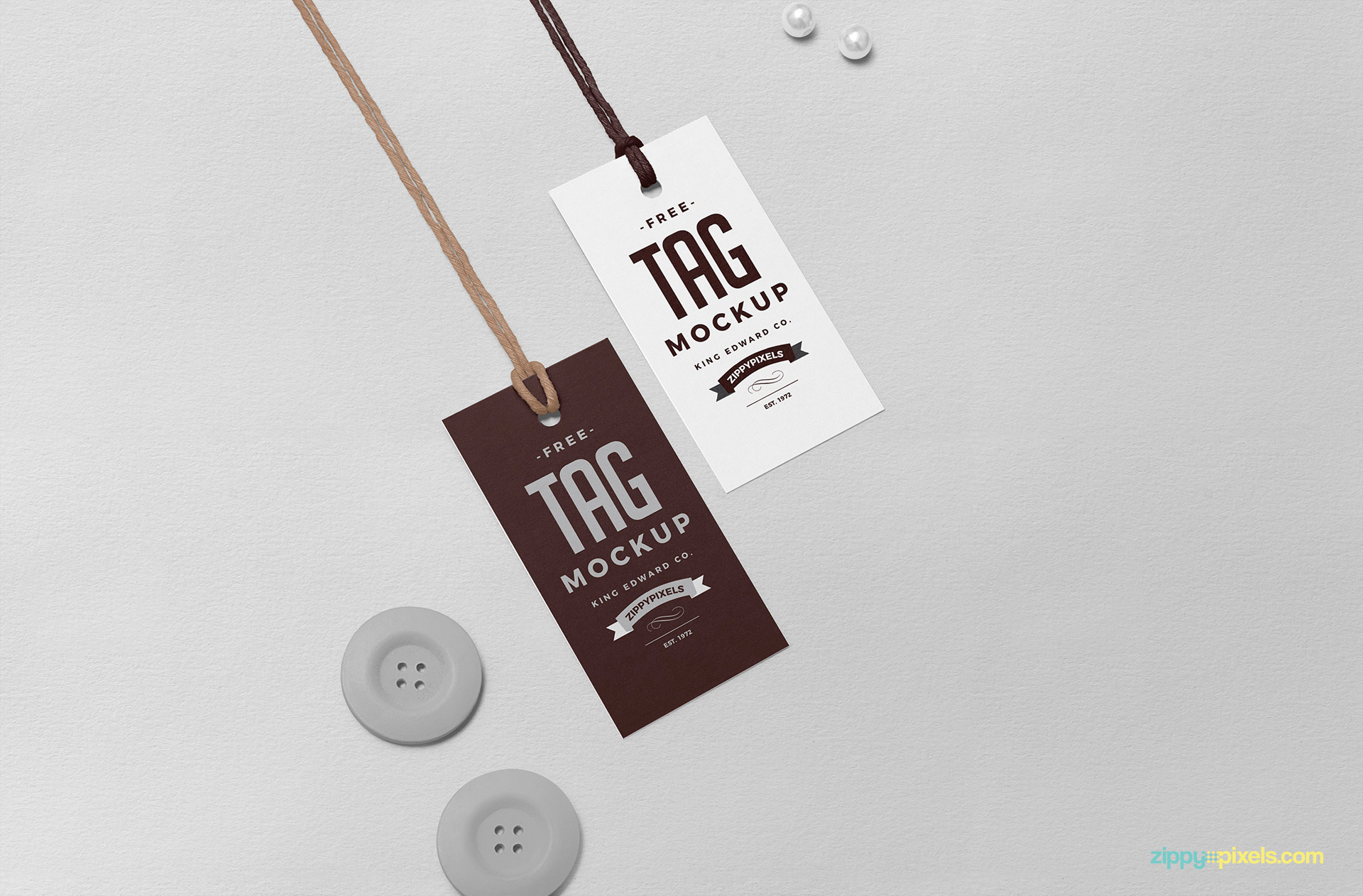 Download Free Swing Tag Mockup Zippypixels