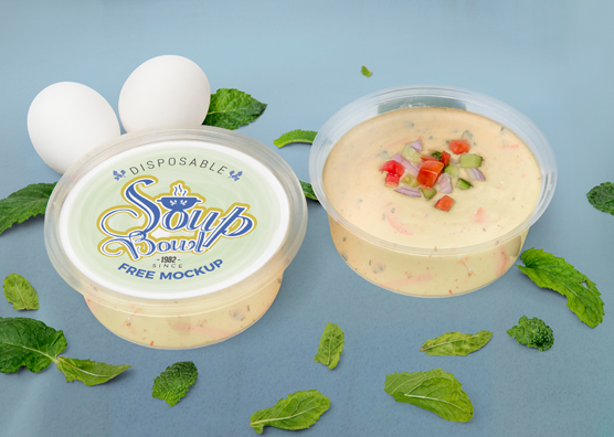 Download Free Disposable Soup Bowl Mockup | ZippyPixels