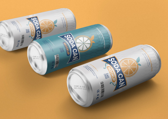 Free Beverage Can Mockup PSD