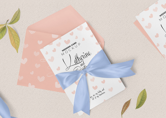 Free Sophisticated Wedding Invitation Mockup