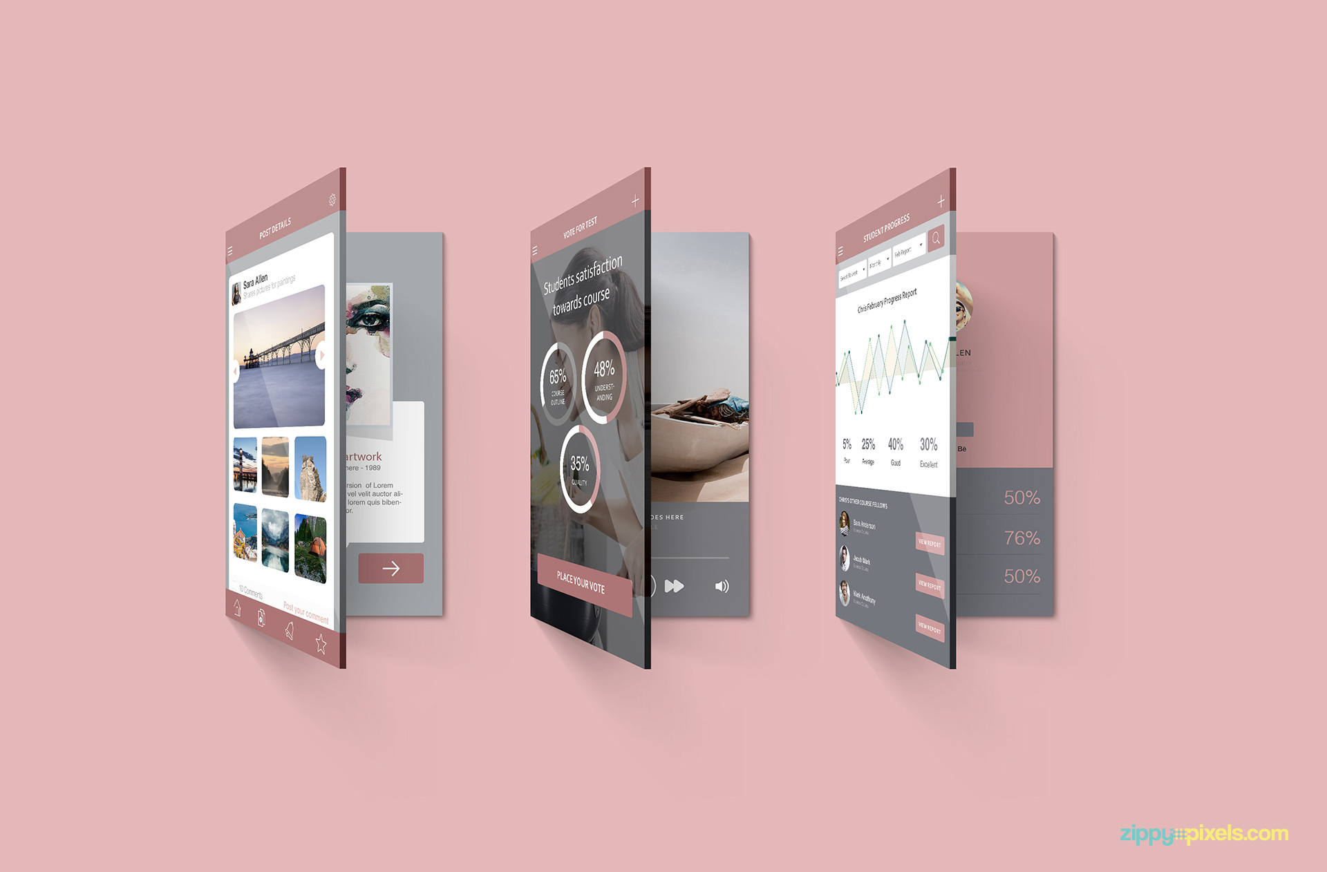 2 Free Multi-Screen Mockups For iPhone | ZippyPixels