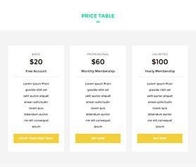 Price Table