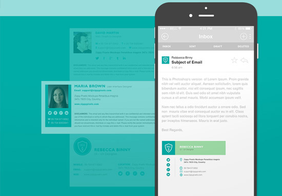 Download 10 Free Email Signature Templates In One Psd Zippypixels