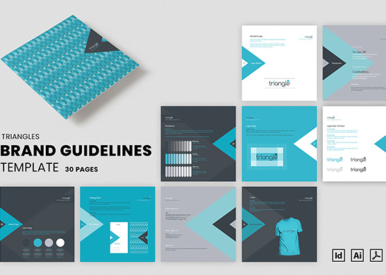 Triangles – Clean Brand Book Template