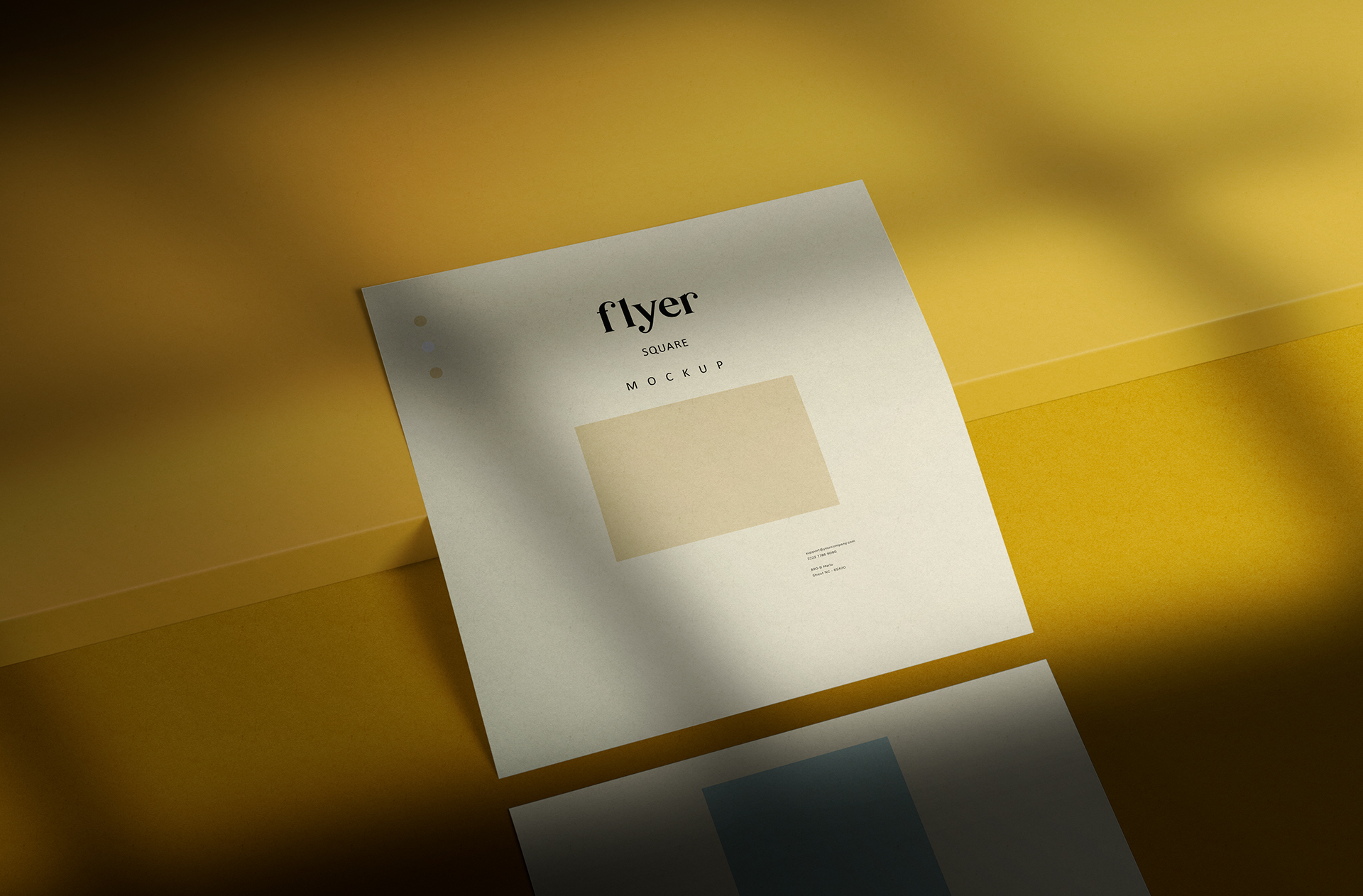 Minimalist Square Flyer Mockup