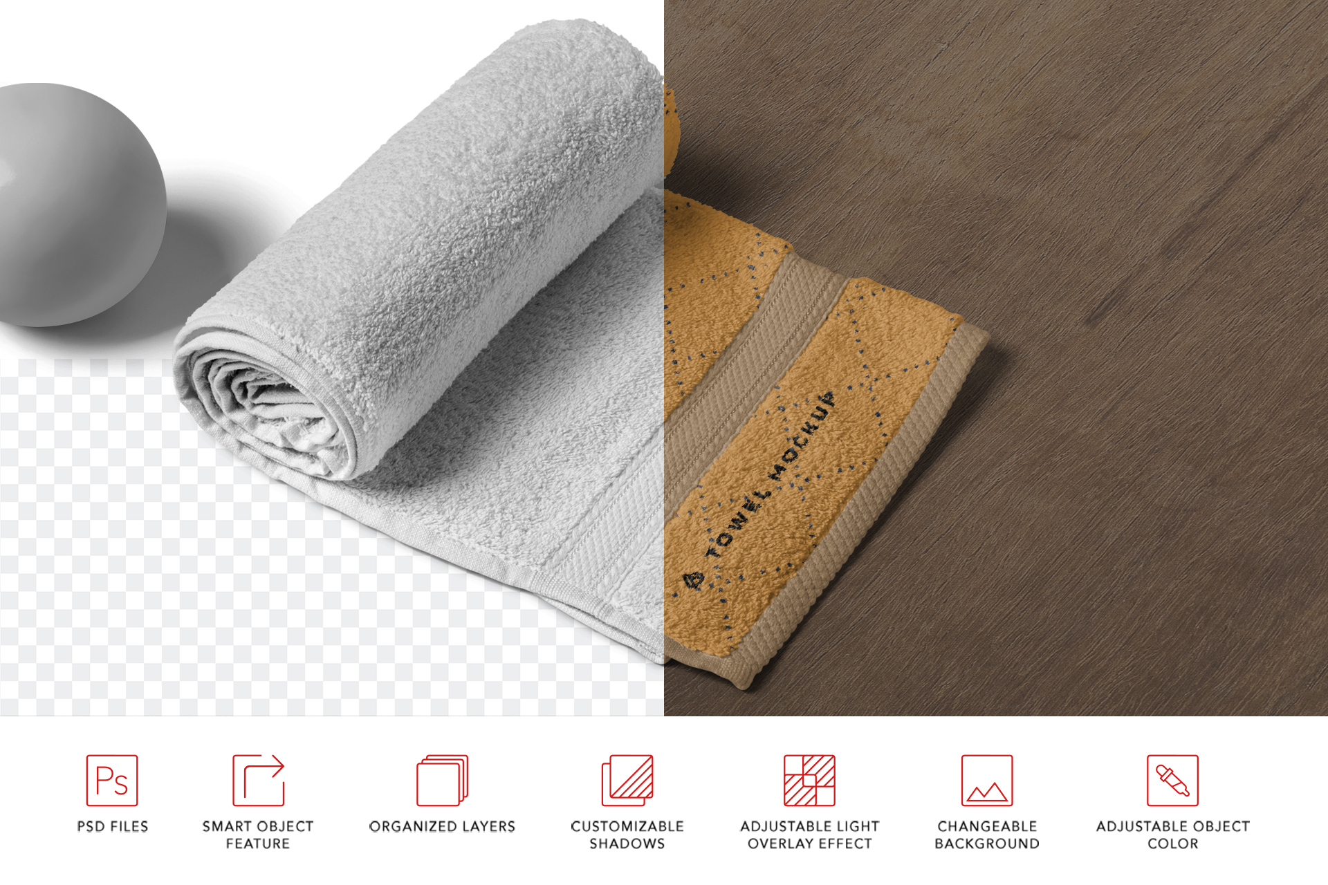 bath towel mockup