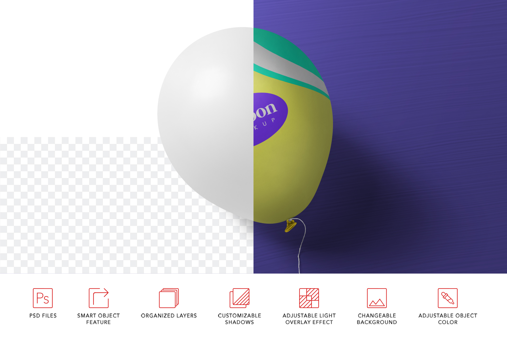 advertising balloon mockup