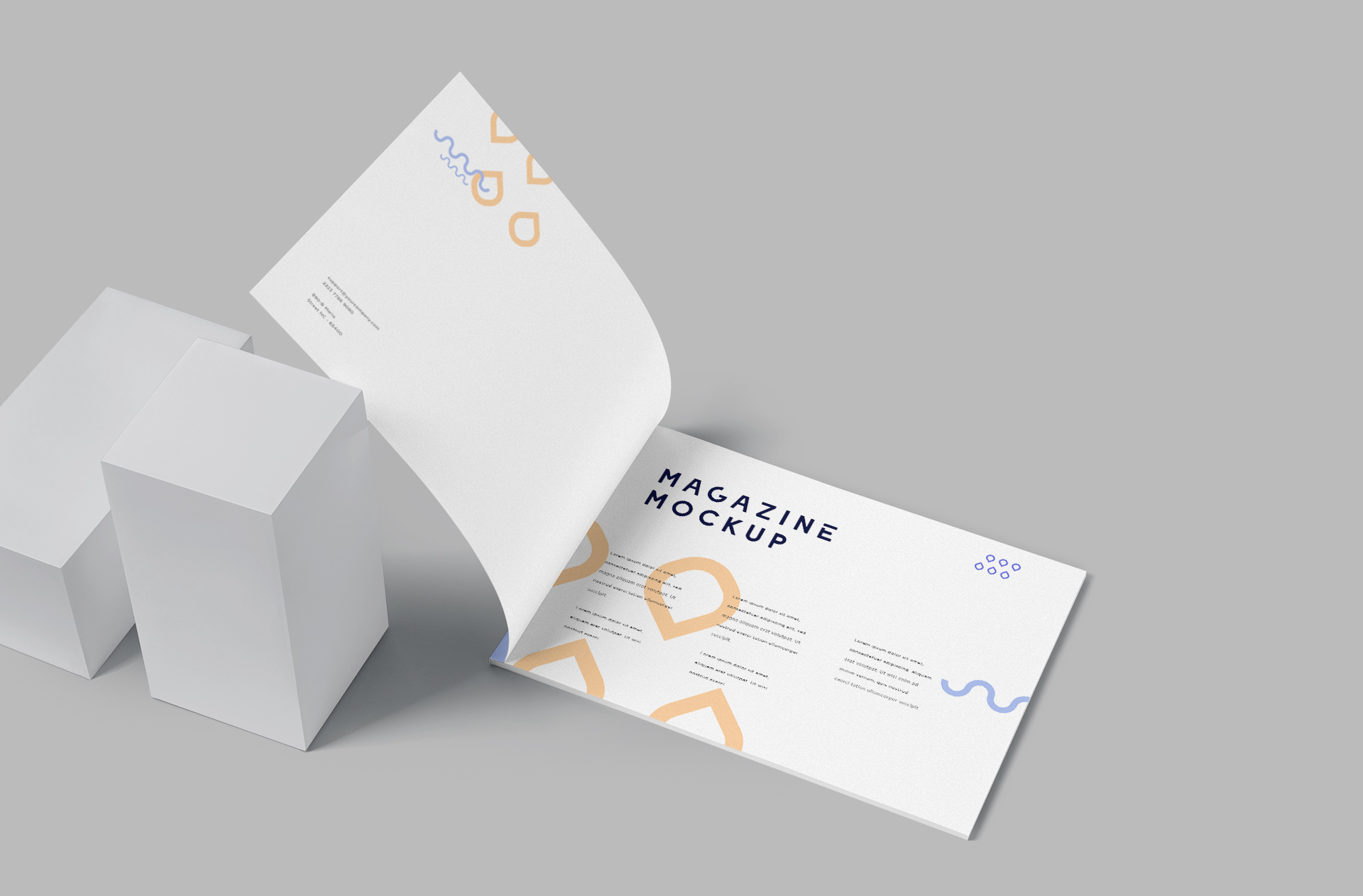 Magazine Mockup with Dynamic Page Turn Effect