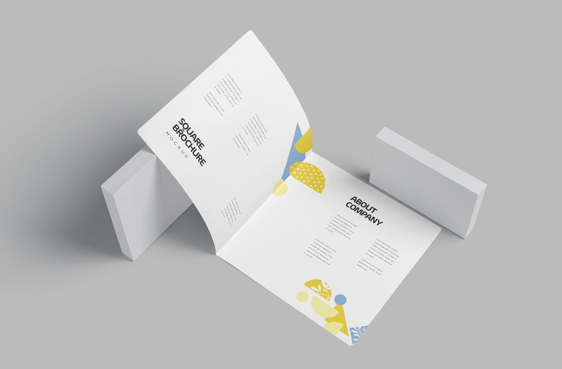 Square Brochure Mockup – Open Layout Design