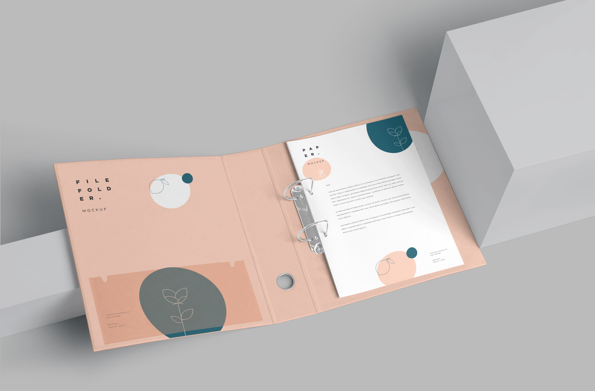 Professional A4 Folder Mockup for Branding