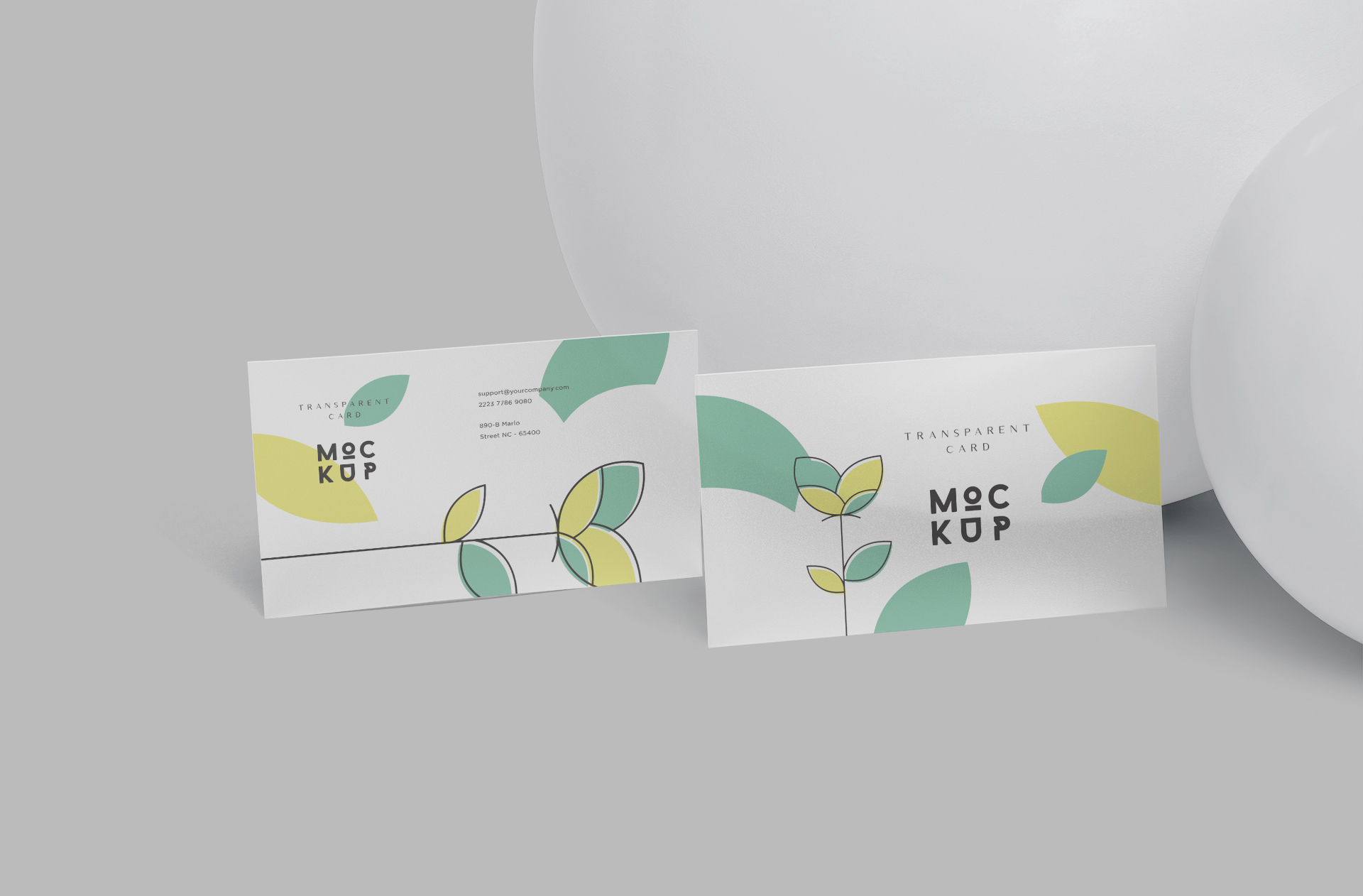 Realistic Transparent Card Mockup – Multiple Views