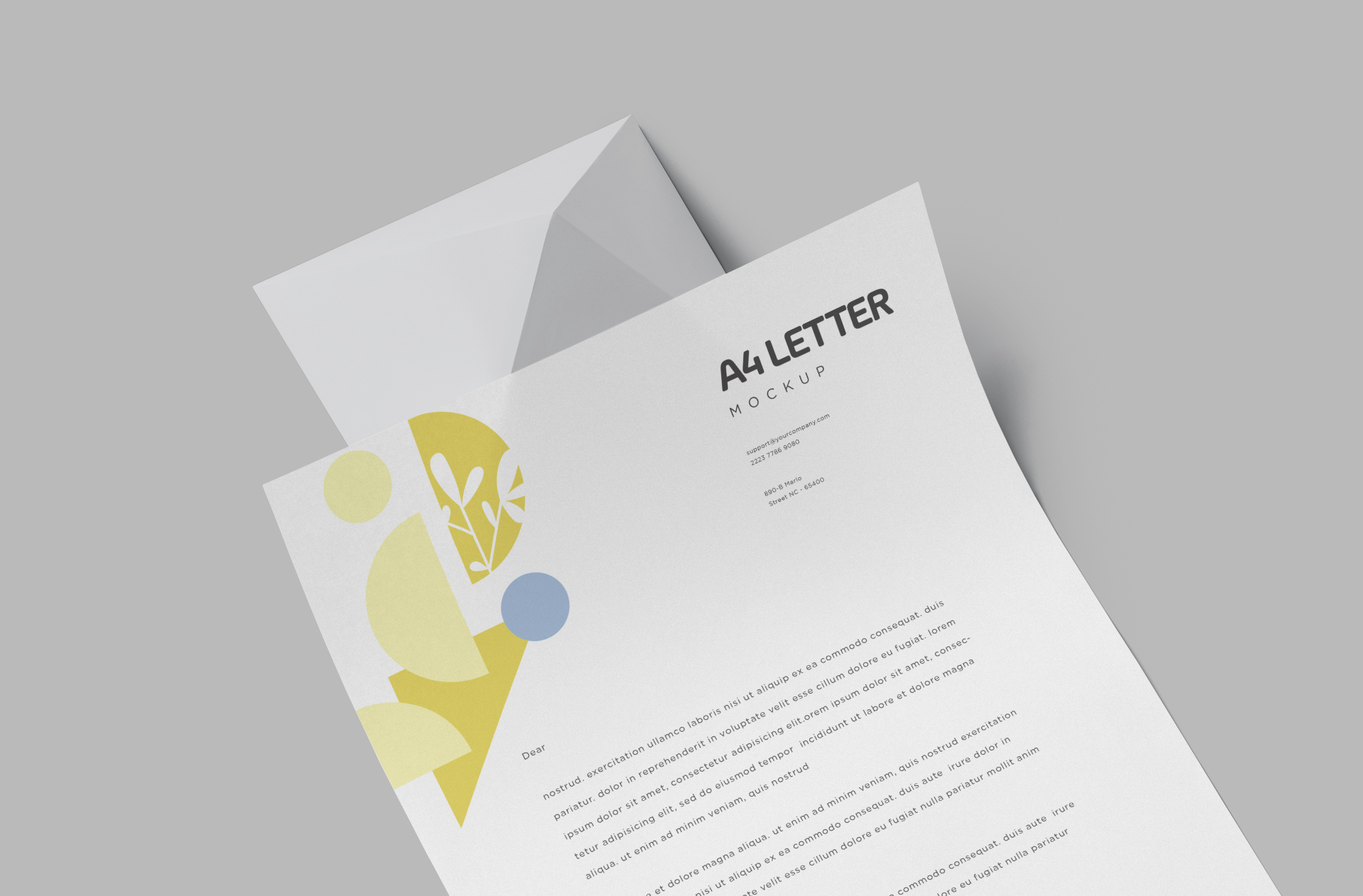 A4 letterhead mock-up