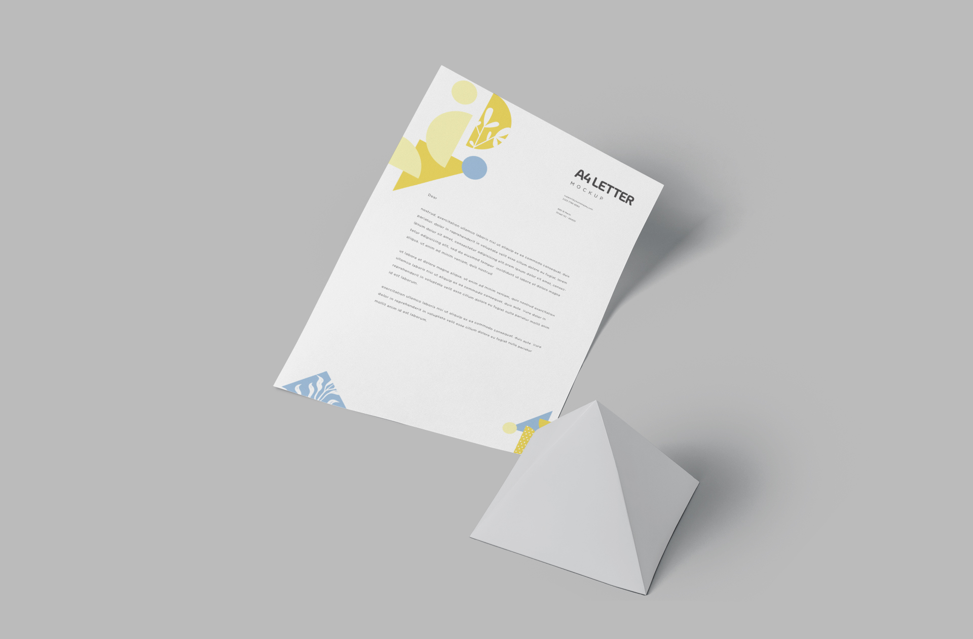 Minimalist A4 Letterhead Mockup for Branding