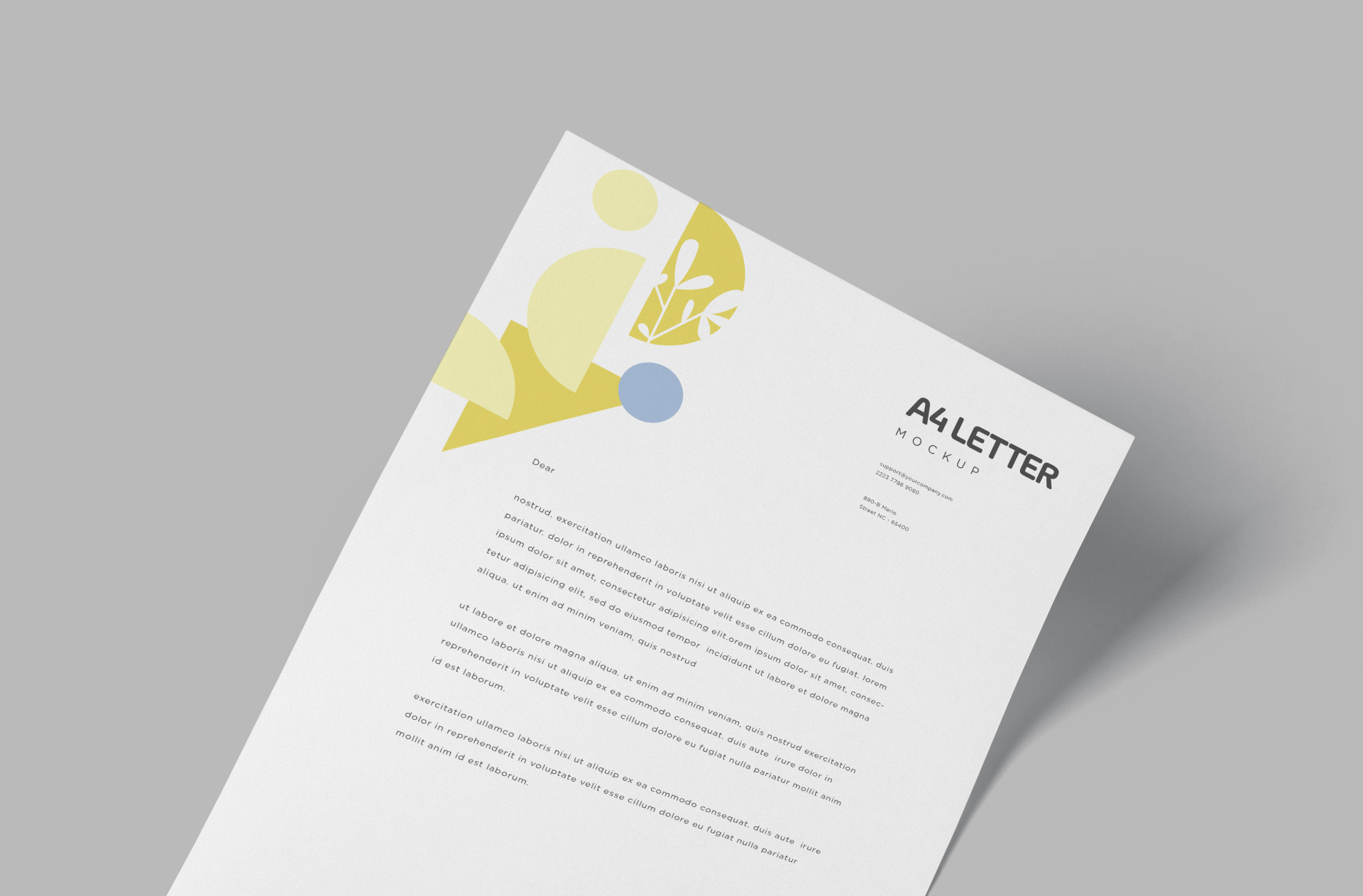 A4 letterhead mock-up