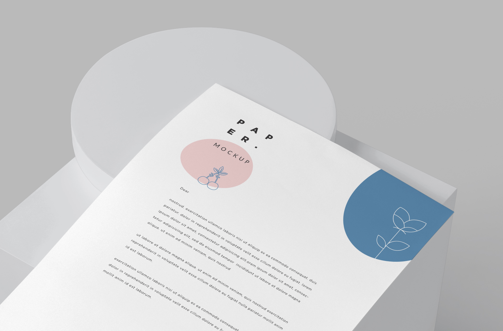 A4 paper mock-up