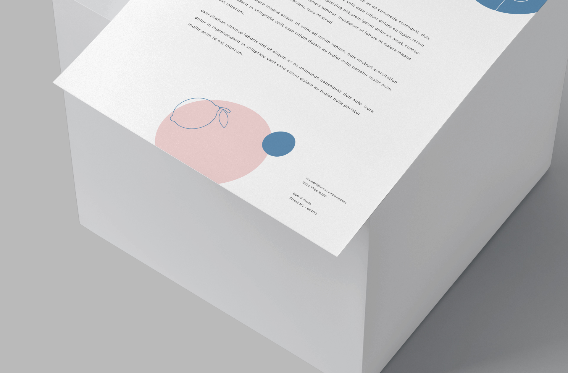 A4 paper mock-up