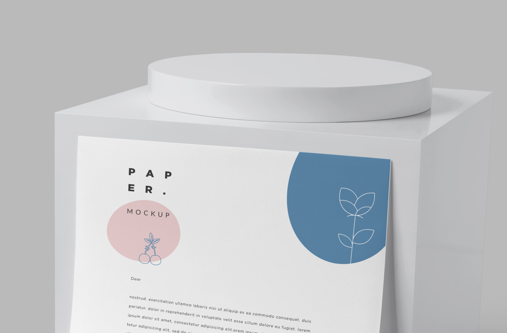 A4 paper mock-up