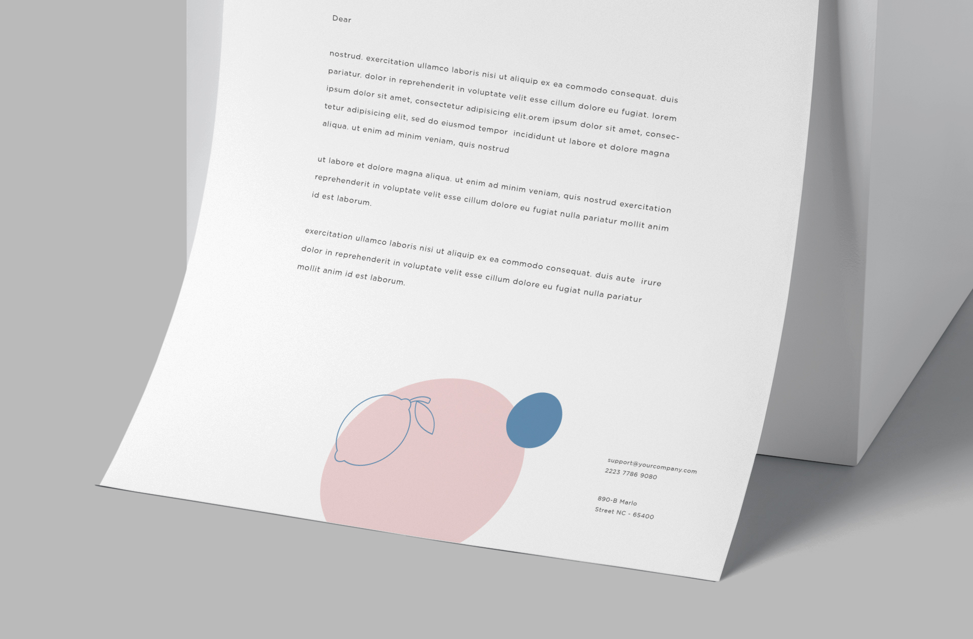 A4 paper mock-up