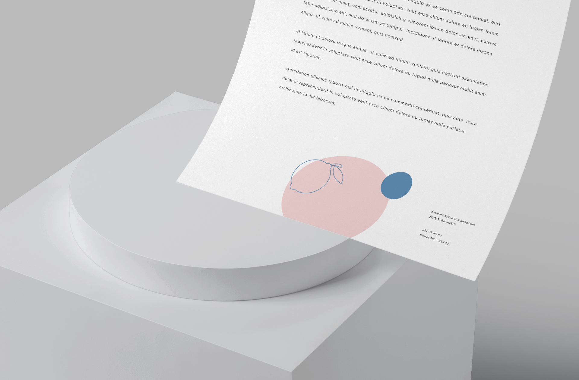 A4 paper mock-up