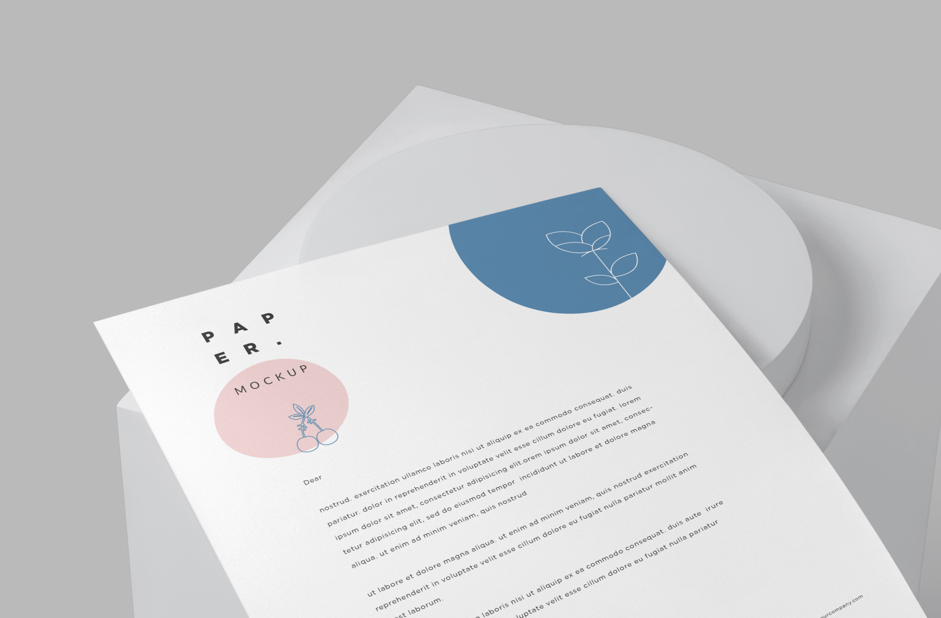 A4 paper mock-up