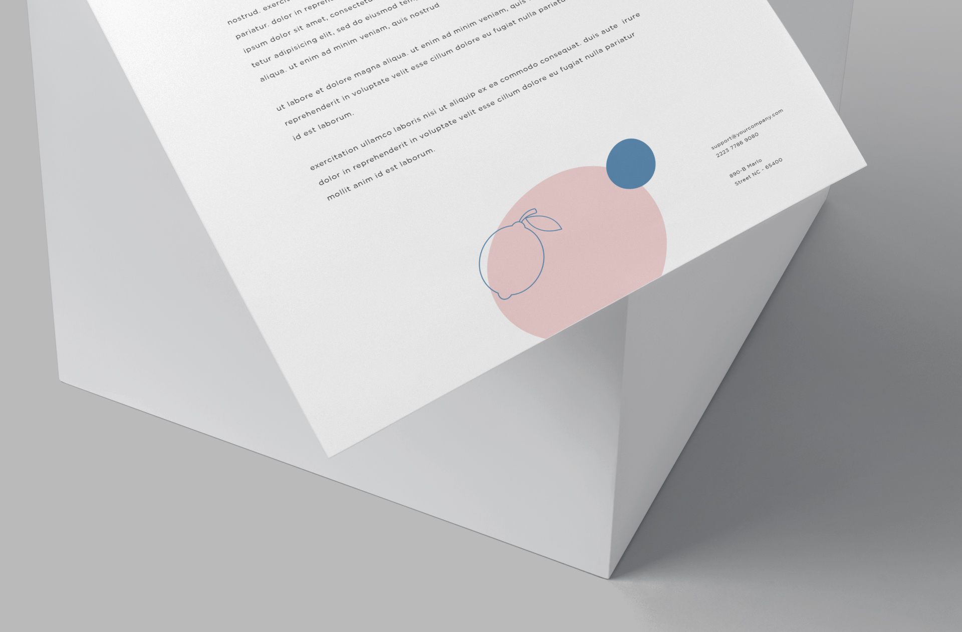 A4 paper mock-up