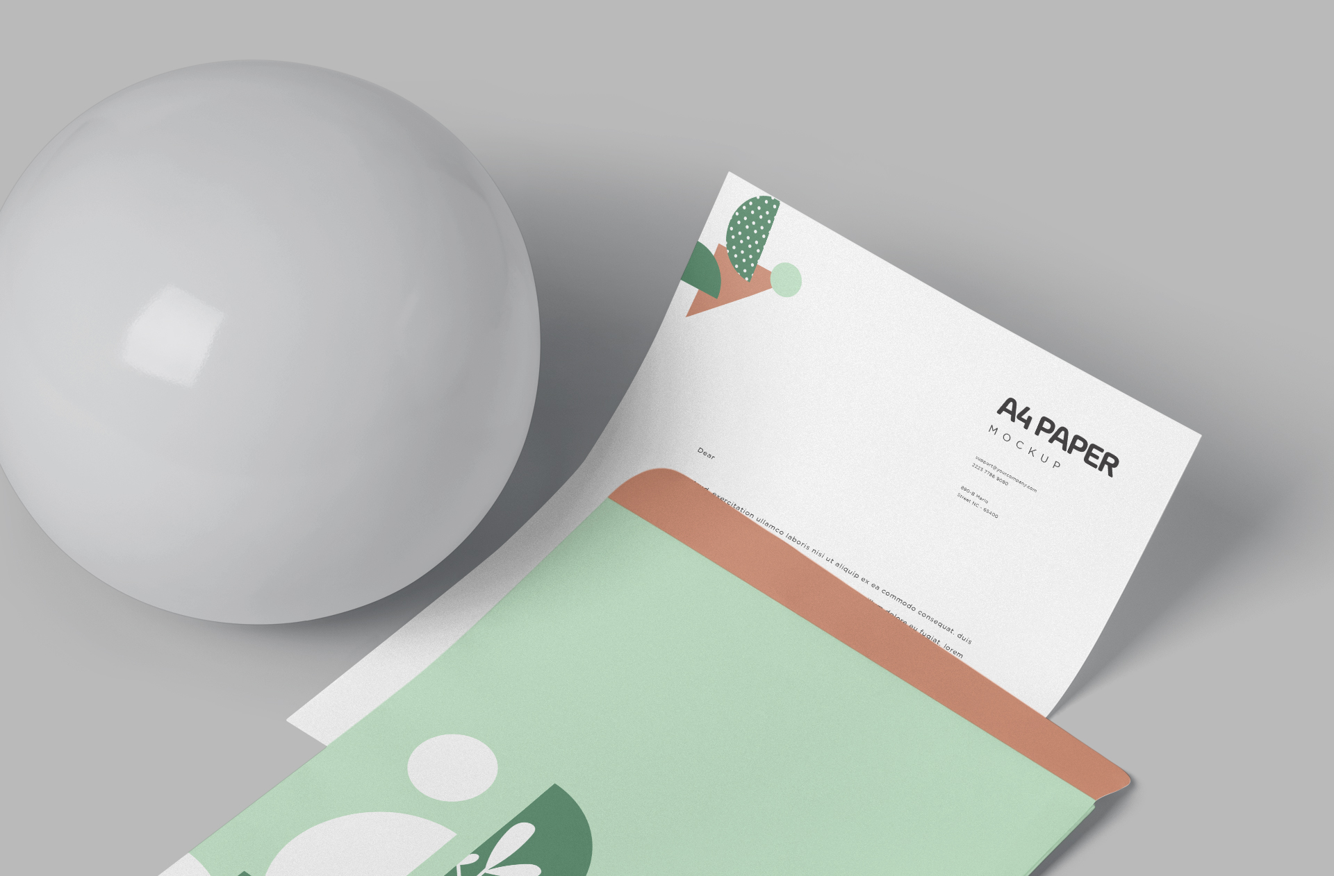 A4 paper mock-up