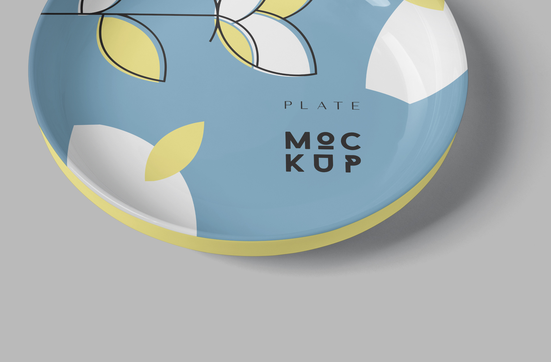 glossy plate mock-up