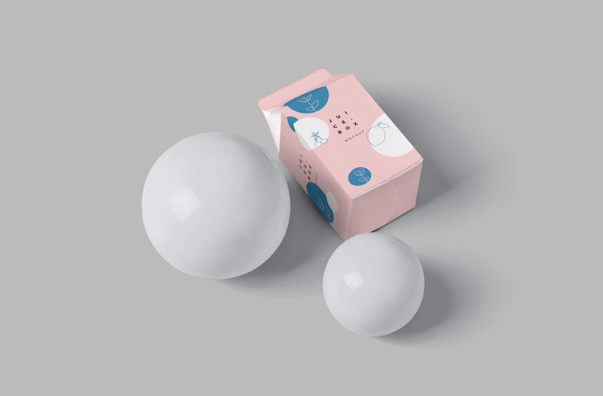 Juice Box Packaging Mockup – Top View