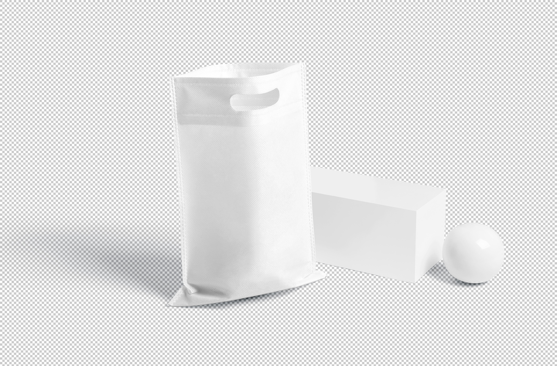 angled shopping bag PSD