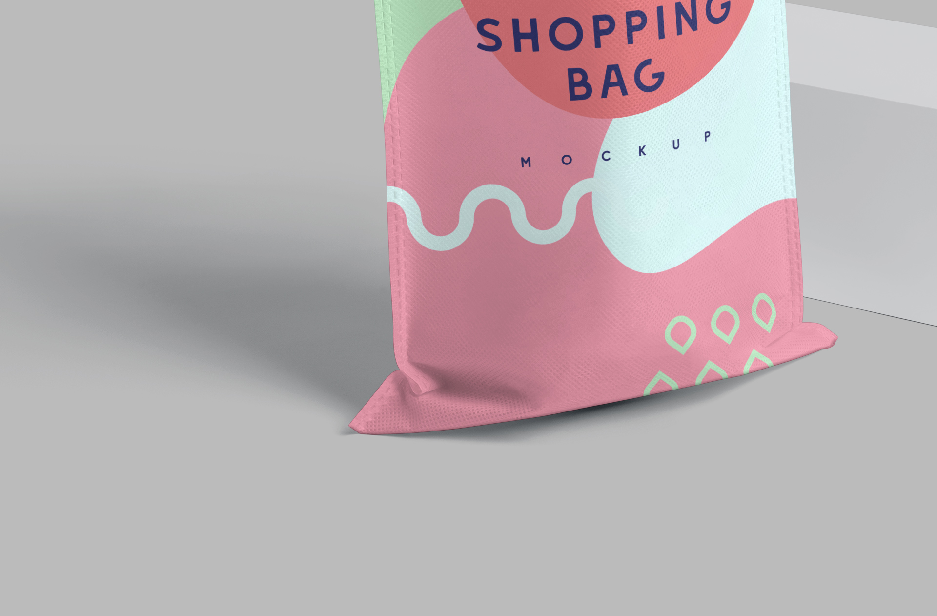 angled shopping bag PSD
