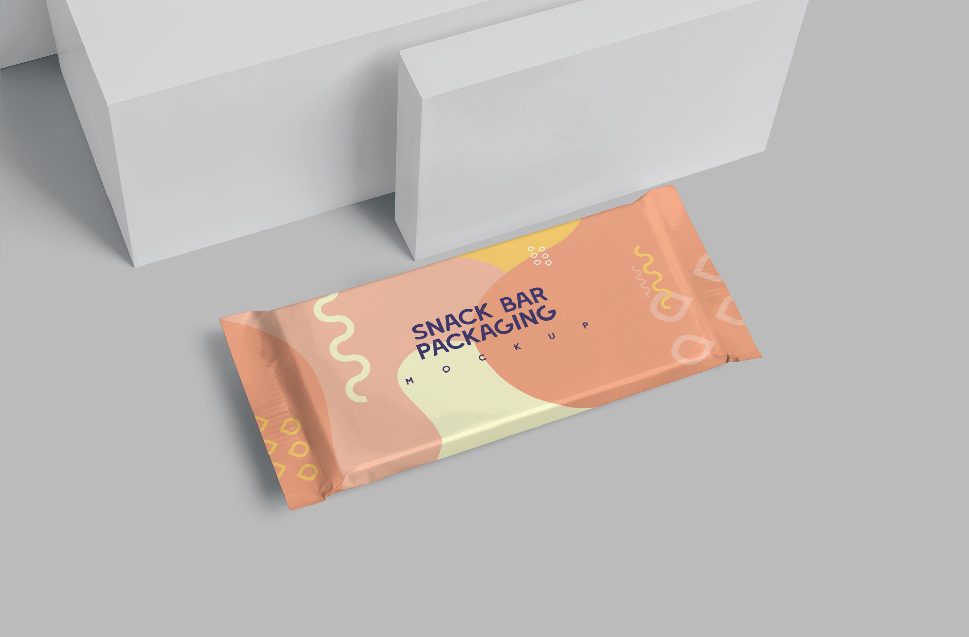 Snack Bar Packaging Mockup with Elegant Design
