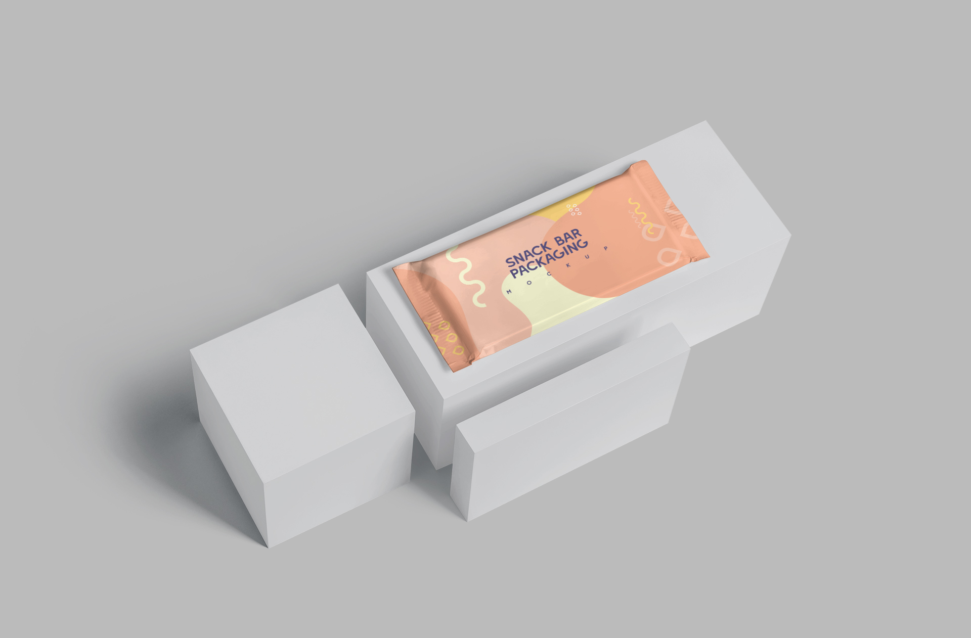 Snack Bar Packaging Mockup Perspective View
