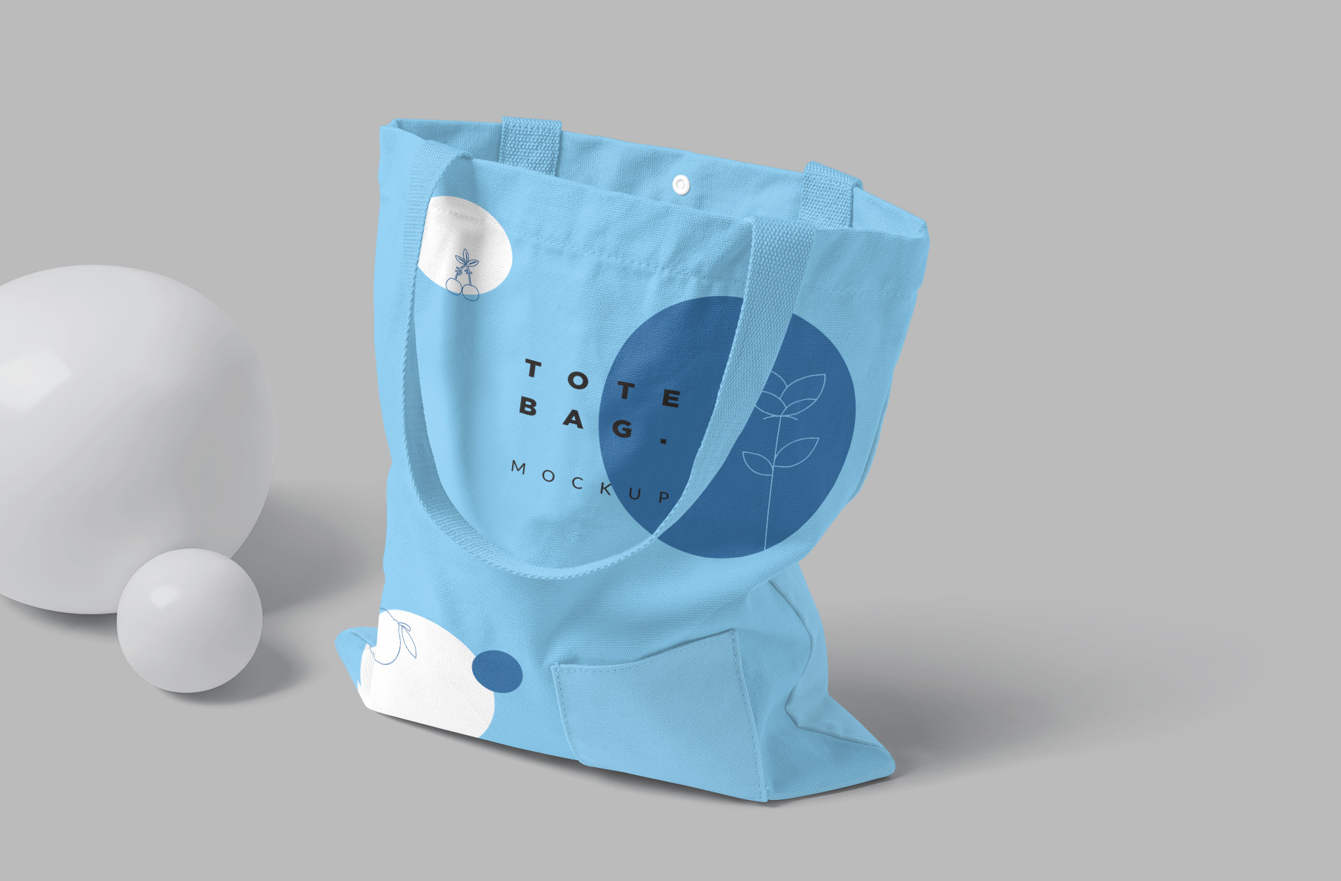 Realistic Tote Bag Mockup with Customizable Design