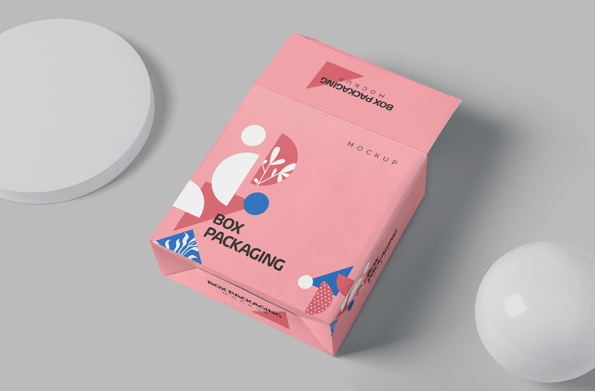 Realistic Square Box Packaging Mockup – Customizable