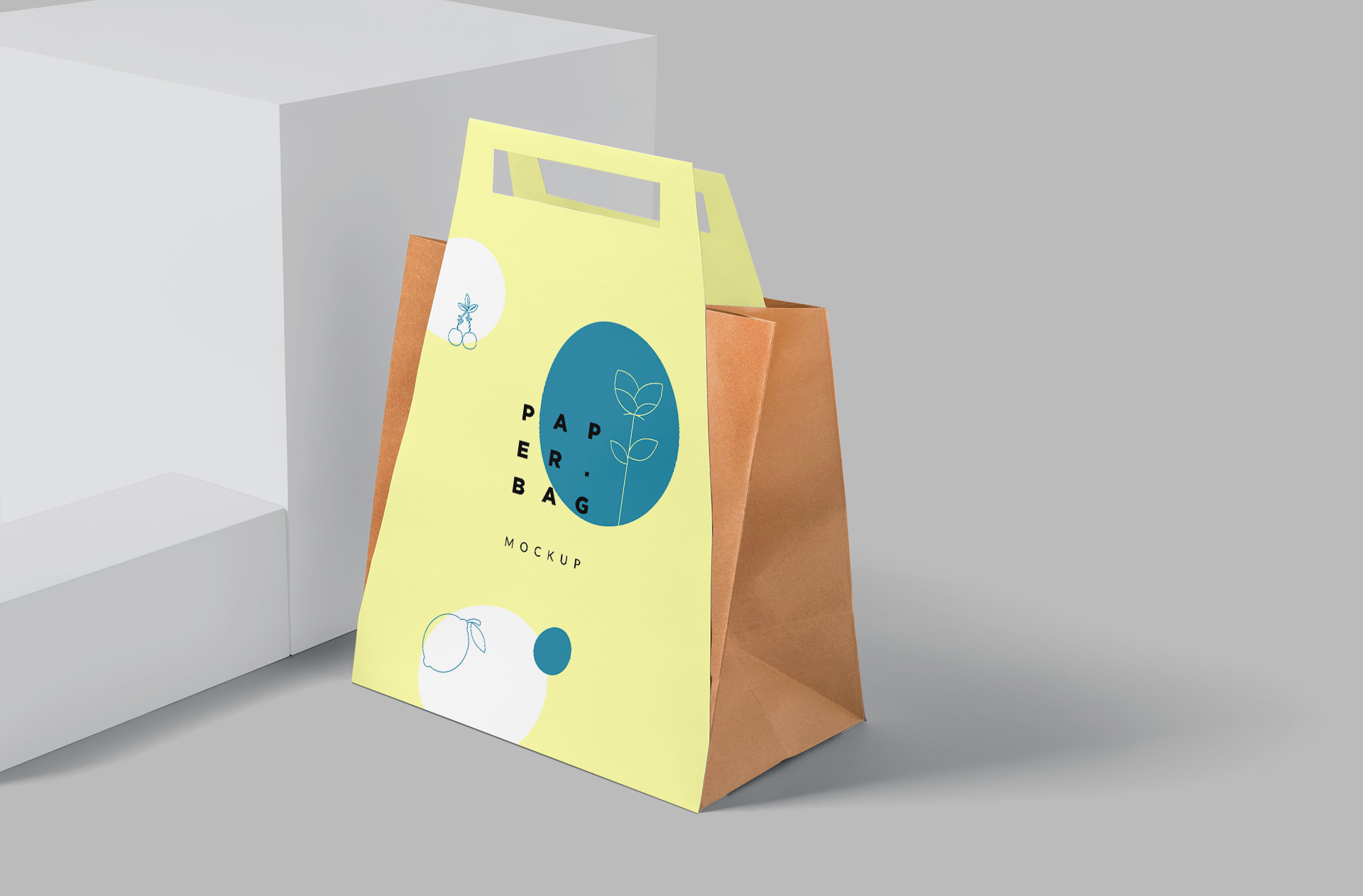 Photorealistic Paper Bag Mockup for Branding