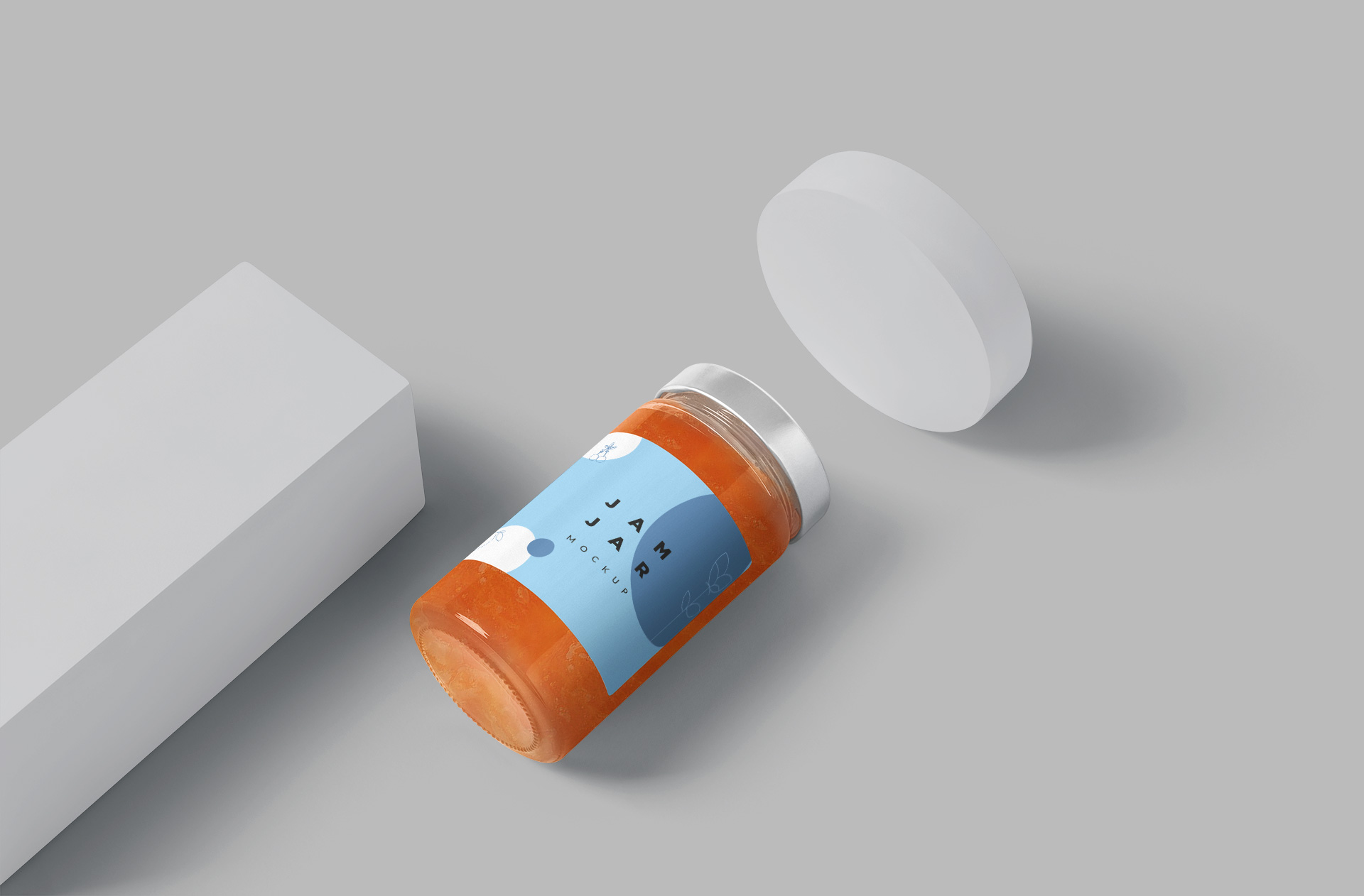 High-Quality Jam Bottle Mockup for Food Branding