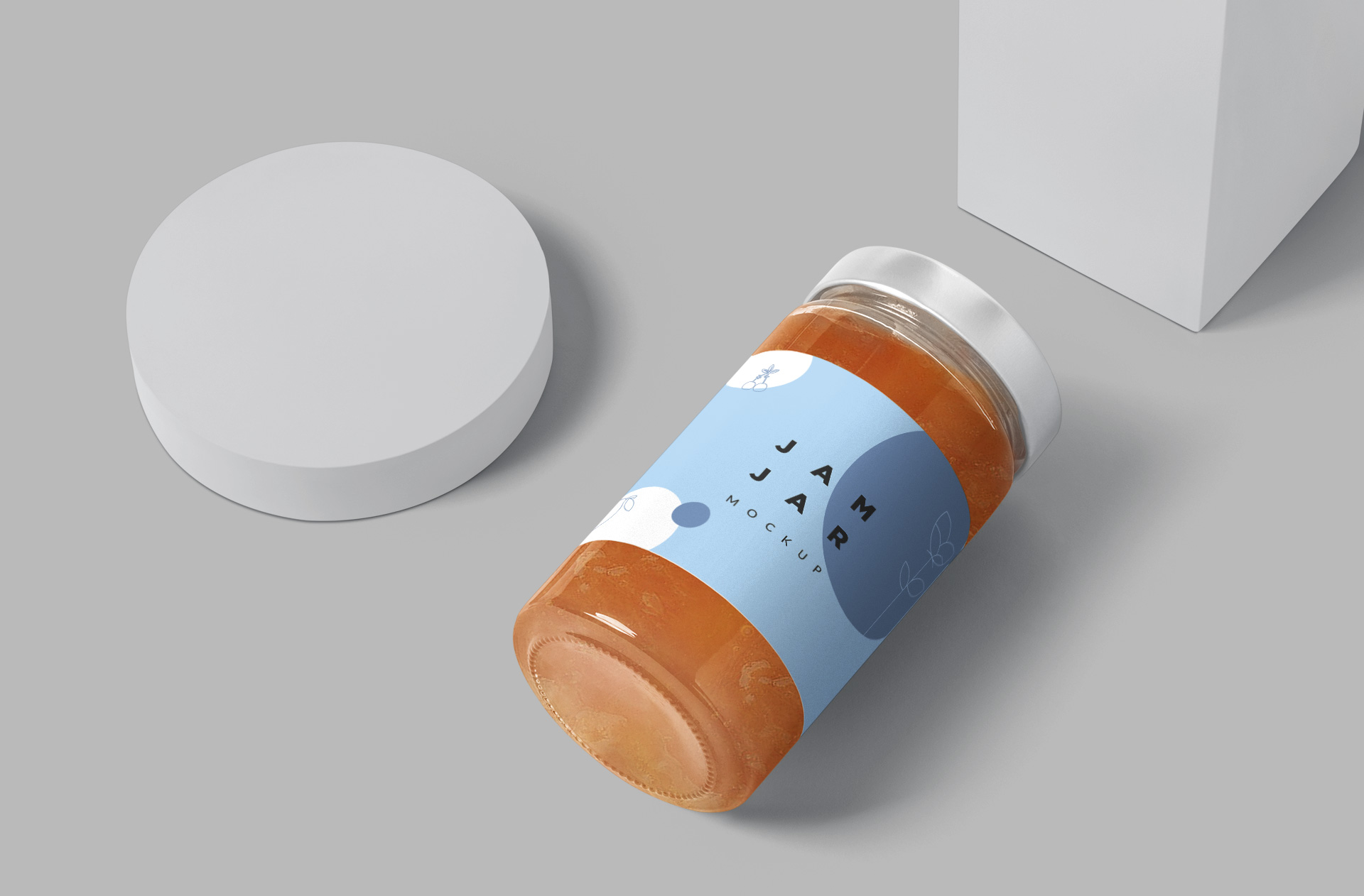 branding glass jar PSD